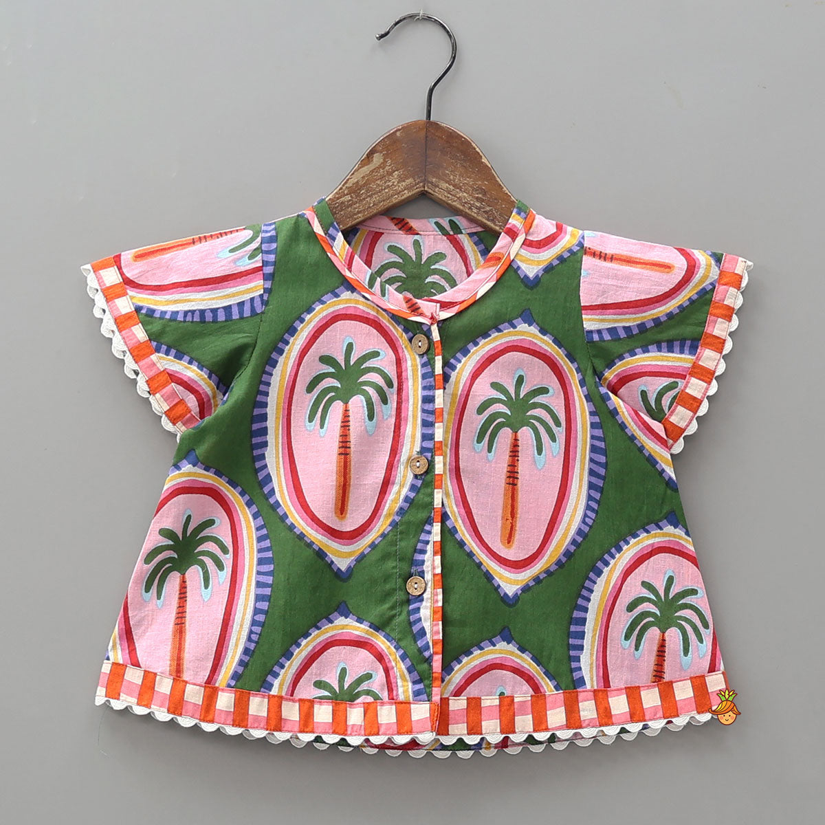 Pre Order: Tropical Tree Printed Sleepwear Set With Matching Tote Bag