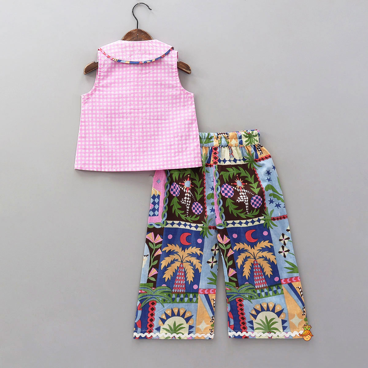 Pre Order: Whimsical Printed Sleepwear Set With Tote Bag, Eye Mask And Scrunchie