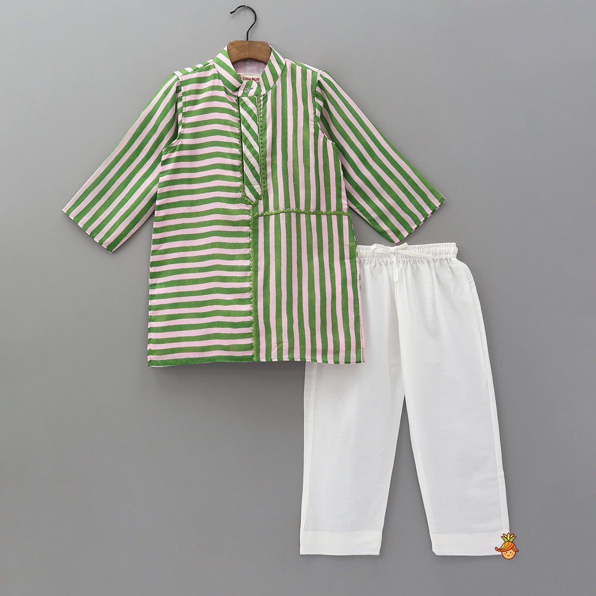 Striped Ethnic Kurta And Pyjama