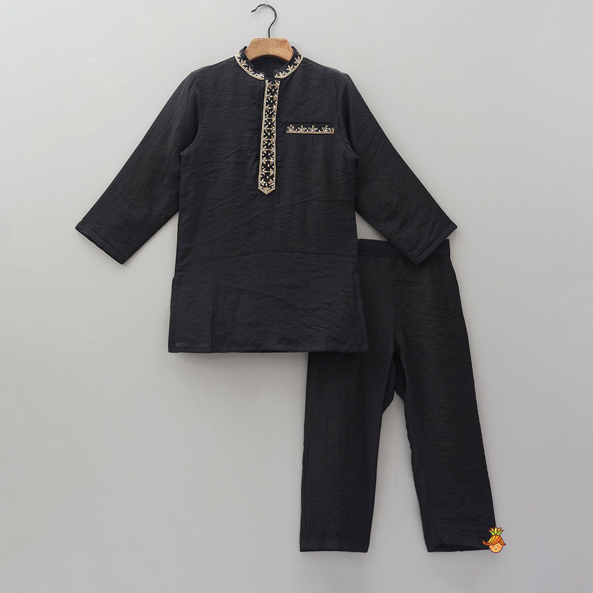 Pre Order: Royal Hand Embroidered Kurta With Pyjama