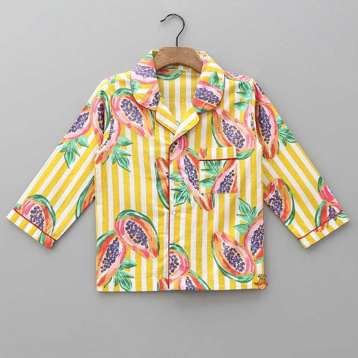 Pre Order: Playful Fruit Printed Patch Pocket Sleepwear