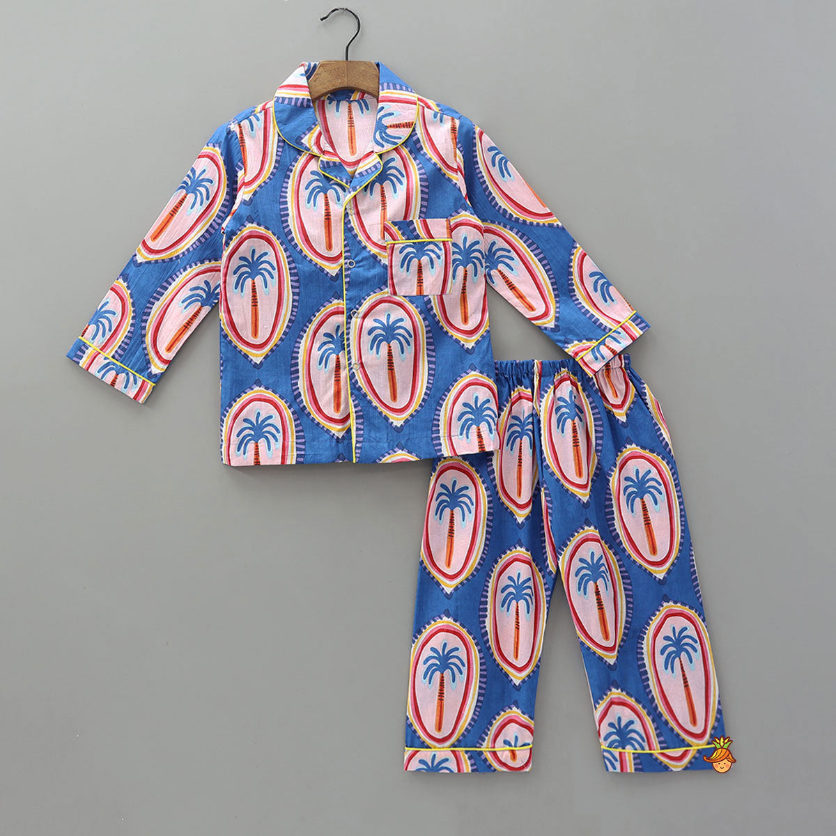 Pre Order: Tropical Printed Patch Pocket Sleepwear