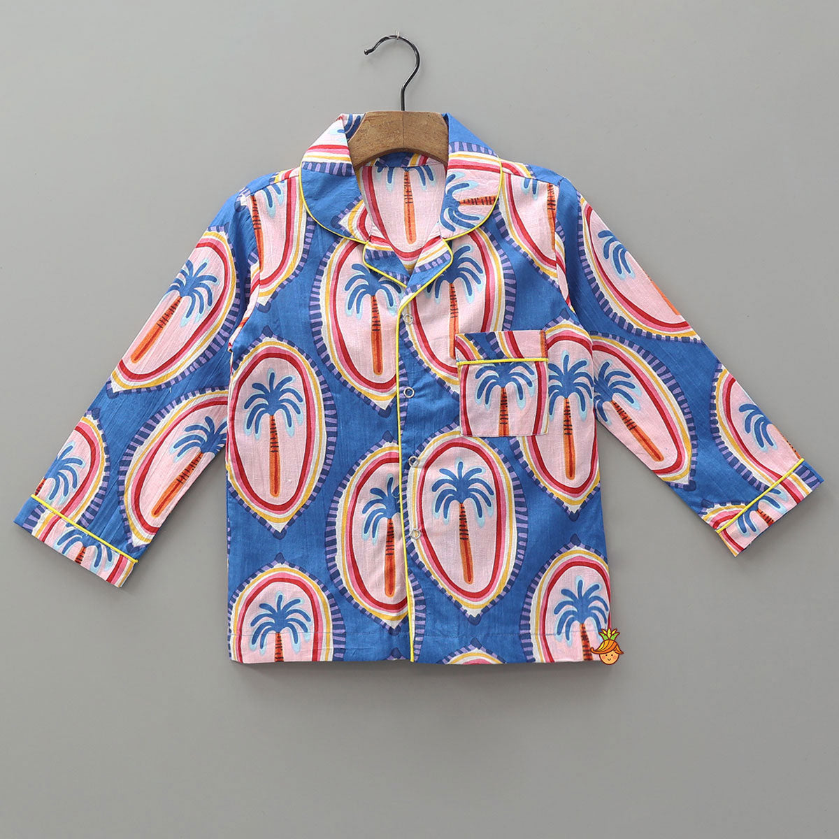 Pre Order: Tropical Printed Patch Pocket Sleepwear