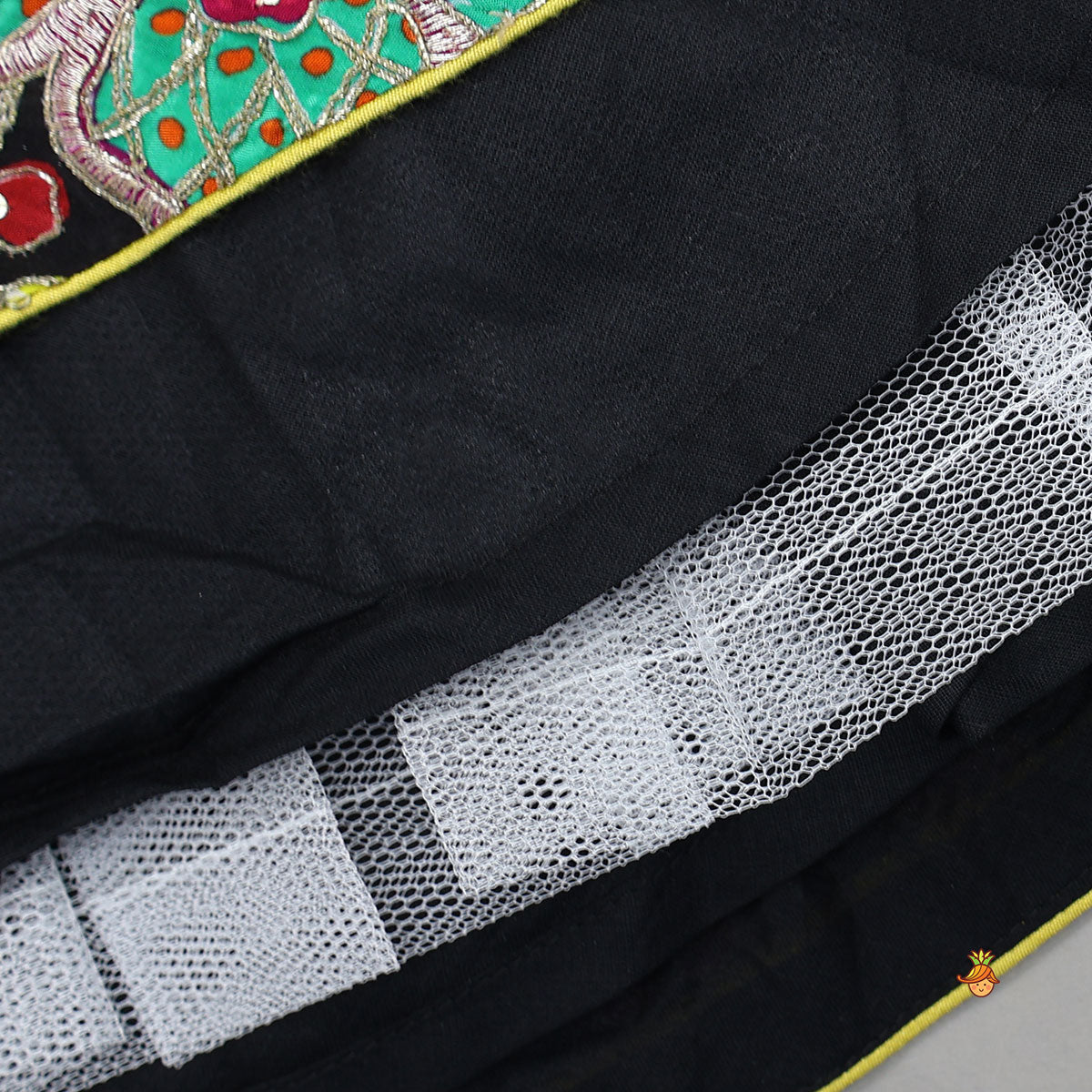 Pre Order: Elegant Top With Heavy Embroidered Jacket And Lehenga With Contrasting Dupatta