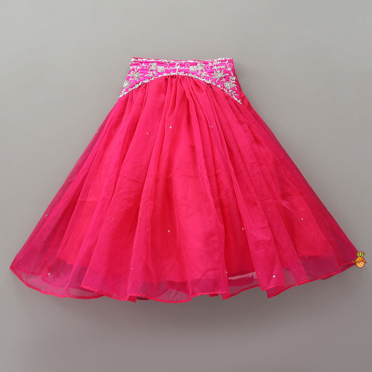 Sequined Embroidered Crop Top And Lehenga With Dupatta