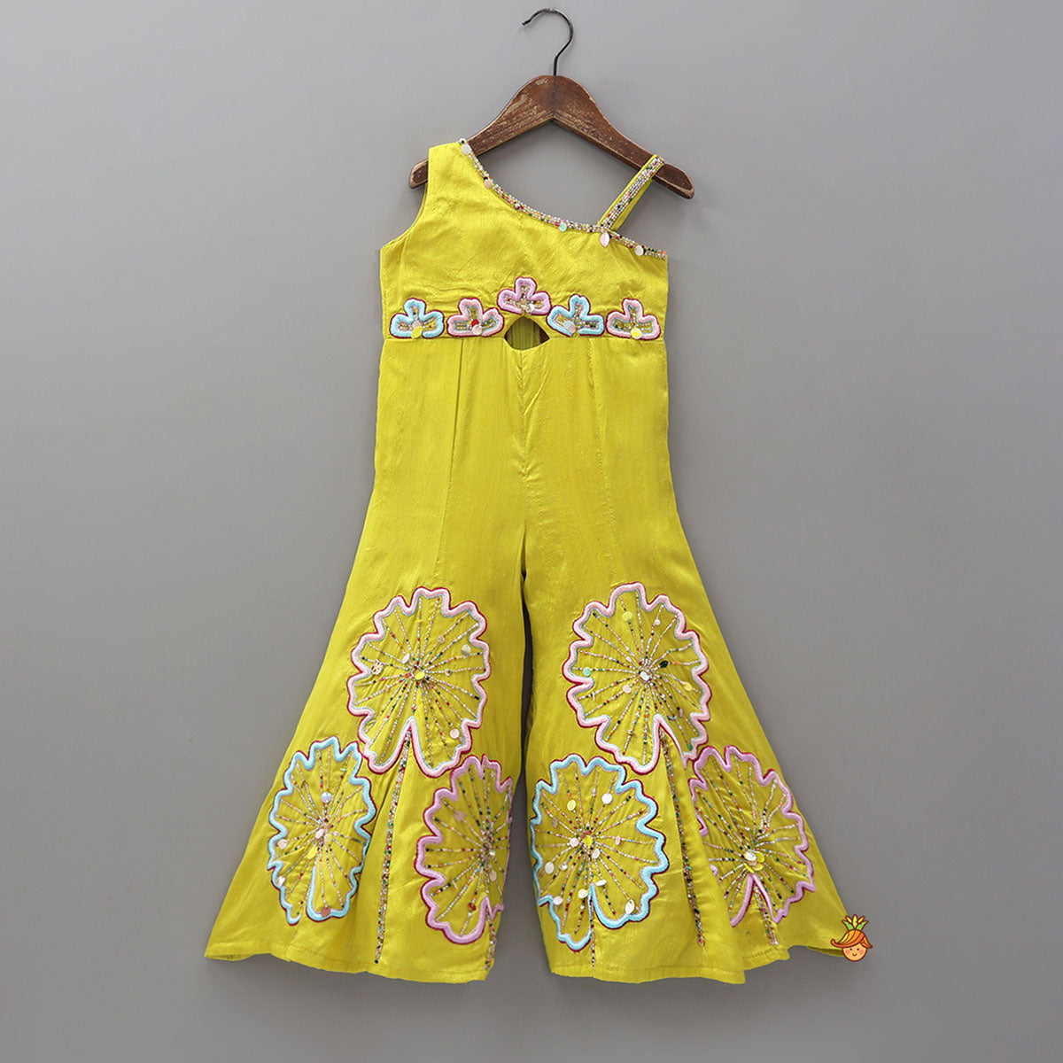 Pre Order: Cut Dana Embroidered One Shoulder Jumpsuit