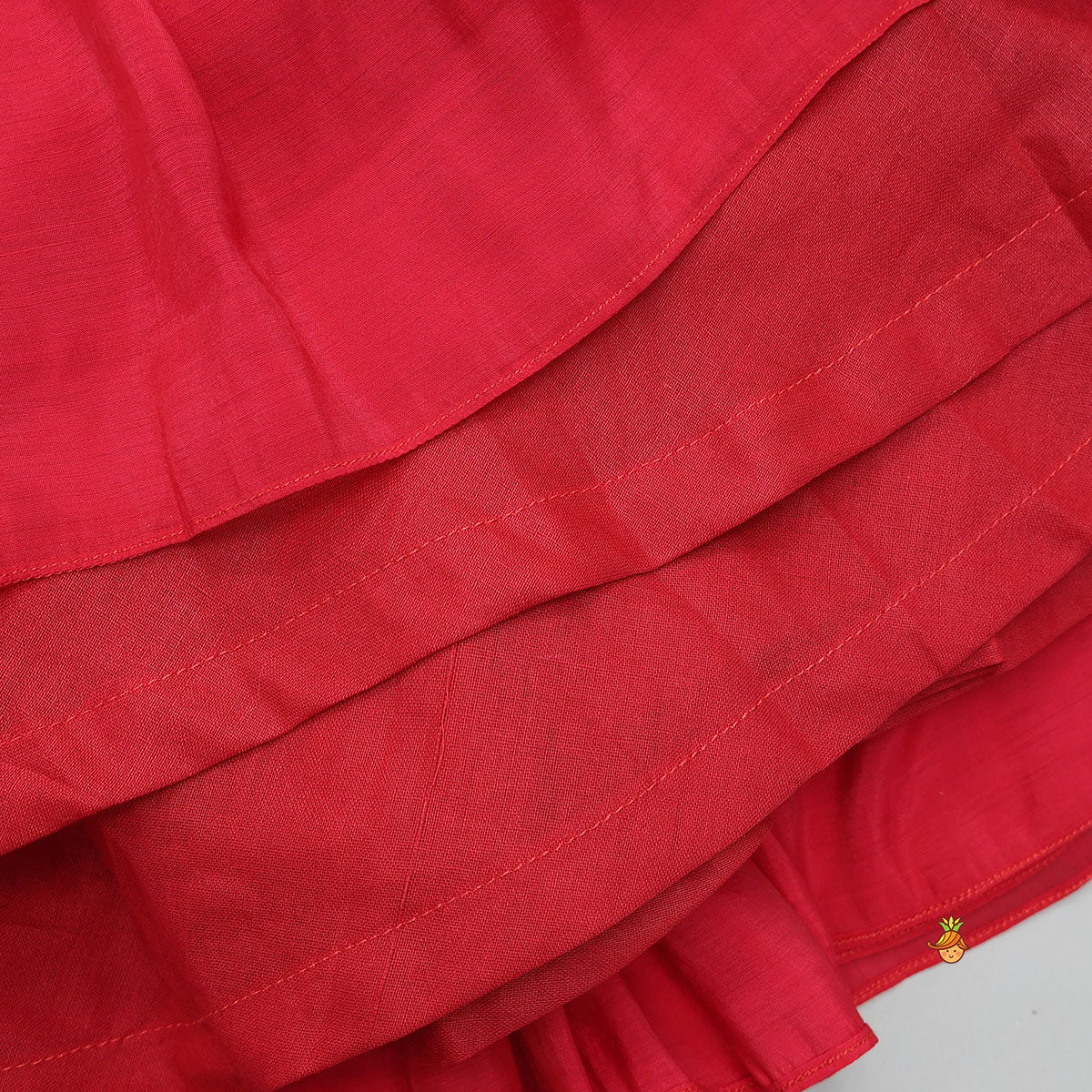 Pre Order: Check Embroidered Crop Top And Tiered Lehenga With Matching Dupatta
