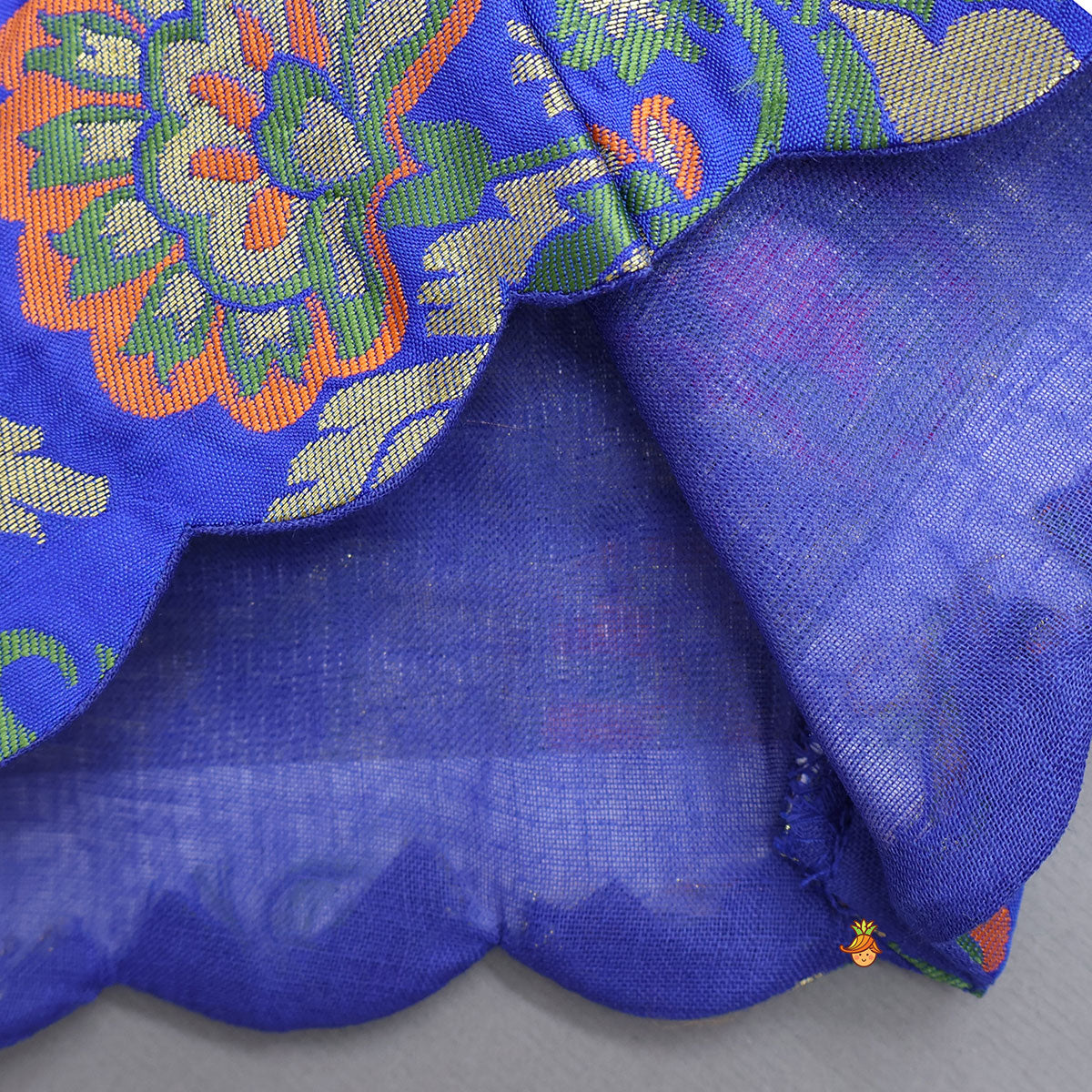 Gorgeous Brocade Crop Top And Lehenga With Matching Dupatta