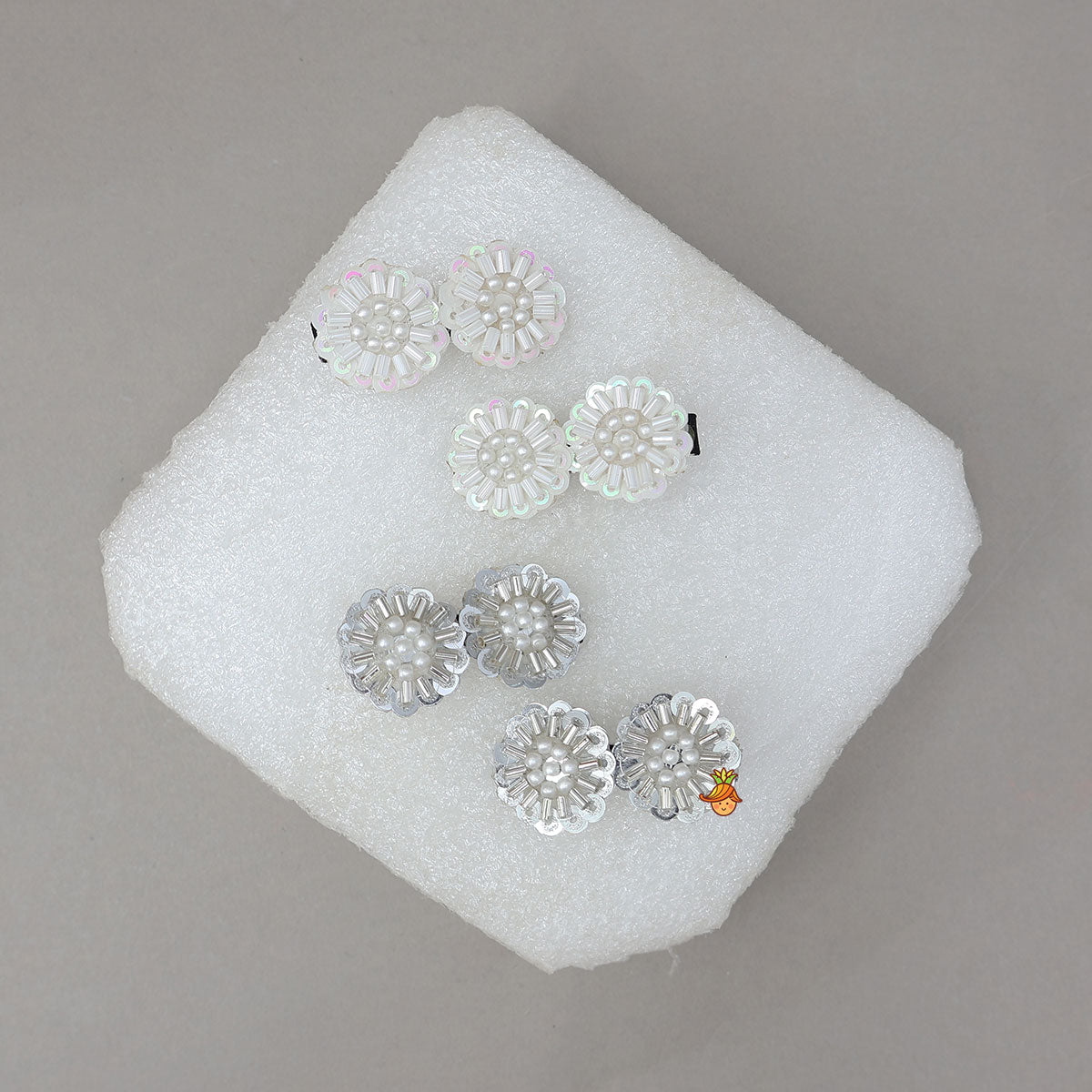 Sequined Hair Clips - Set Of 4