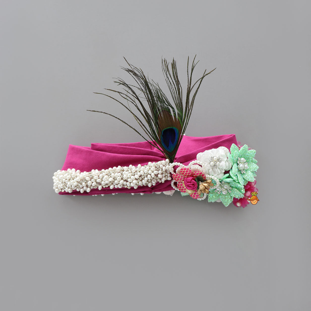 Flower-Embellished Handcrafted Headband
