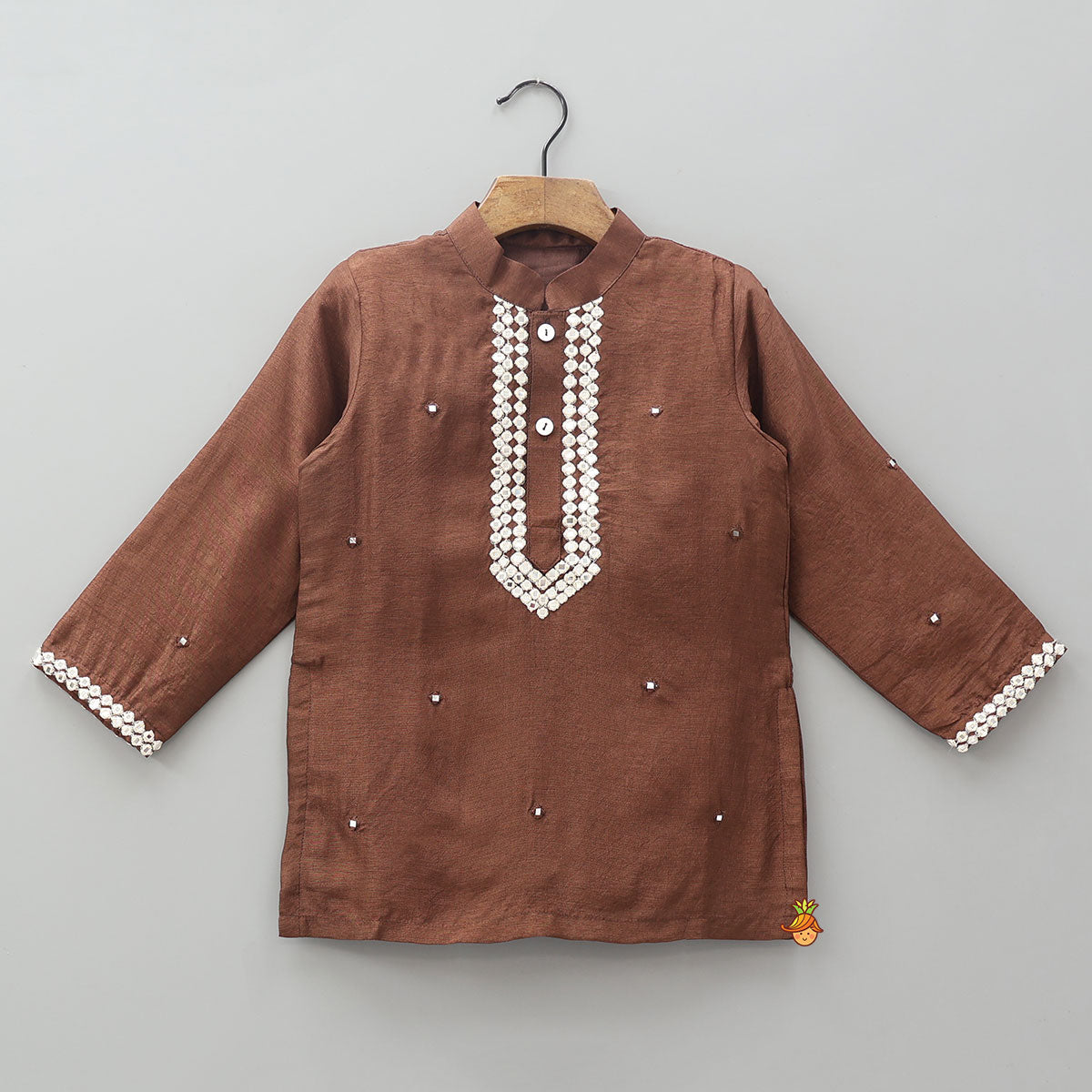 Pre Order: Faux Mirror Work Elegant Kurta And Pyjama