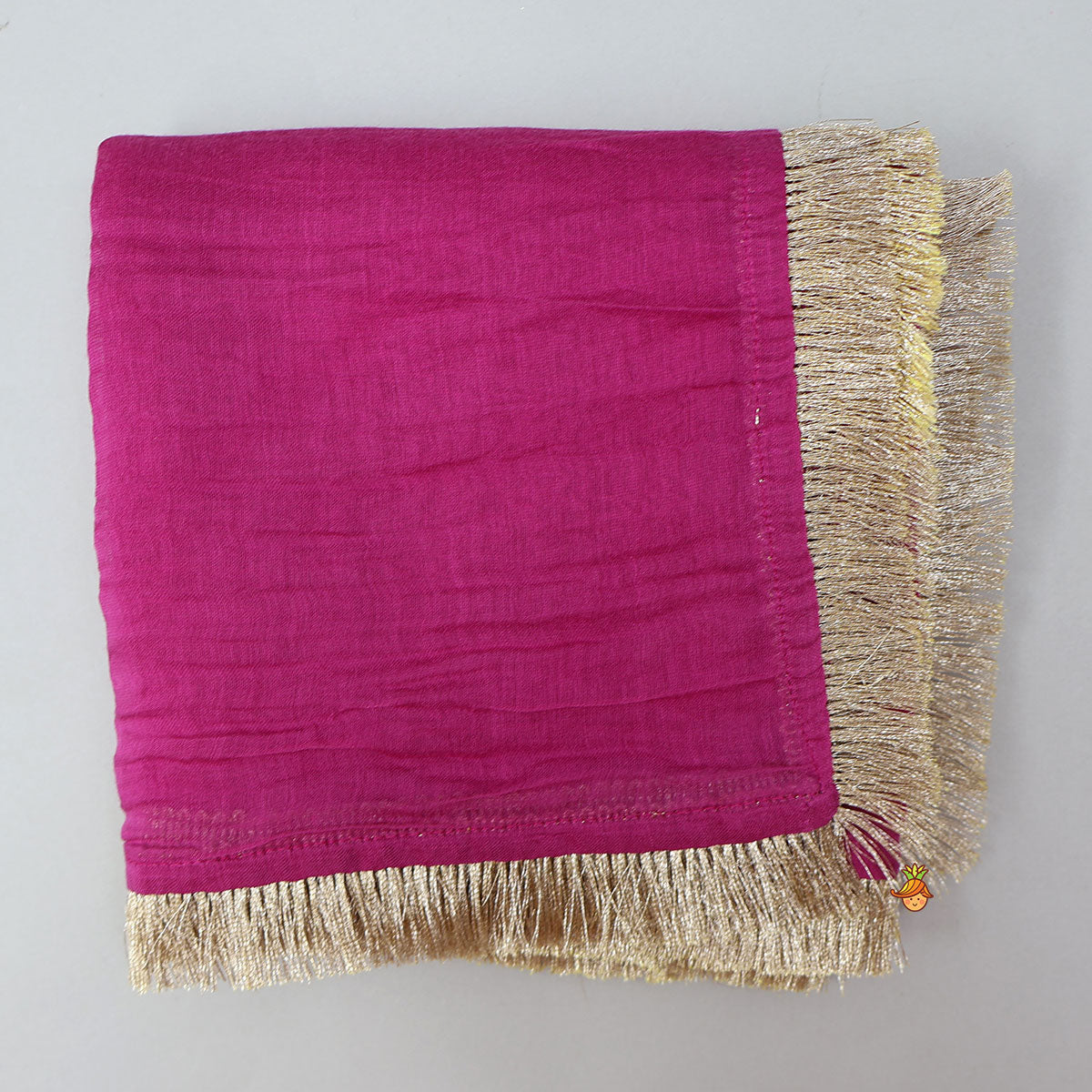Embroidered Kurti And Palazzo With Fringed Lace Detail Dupatta