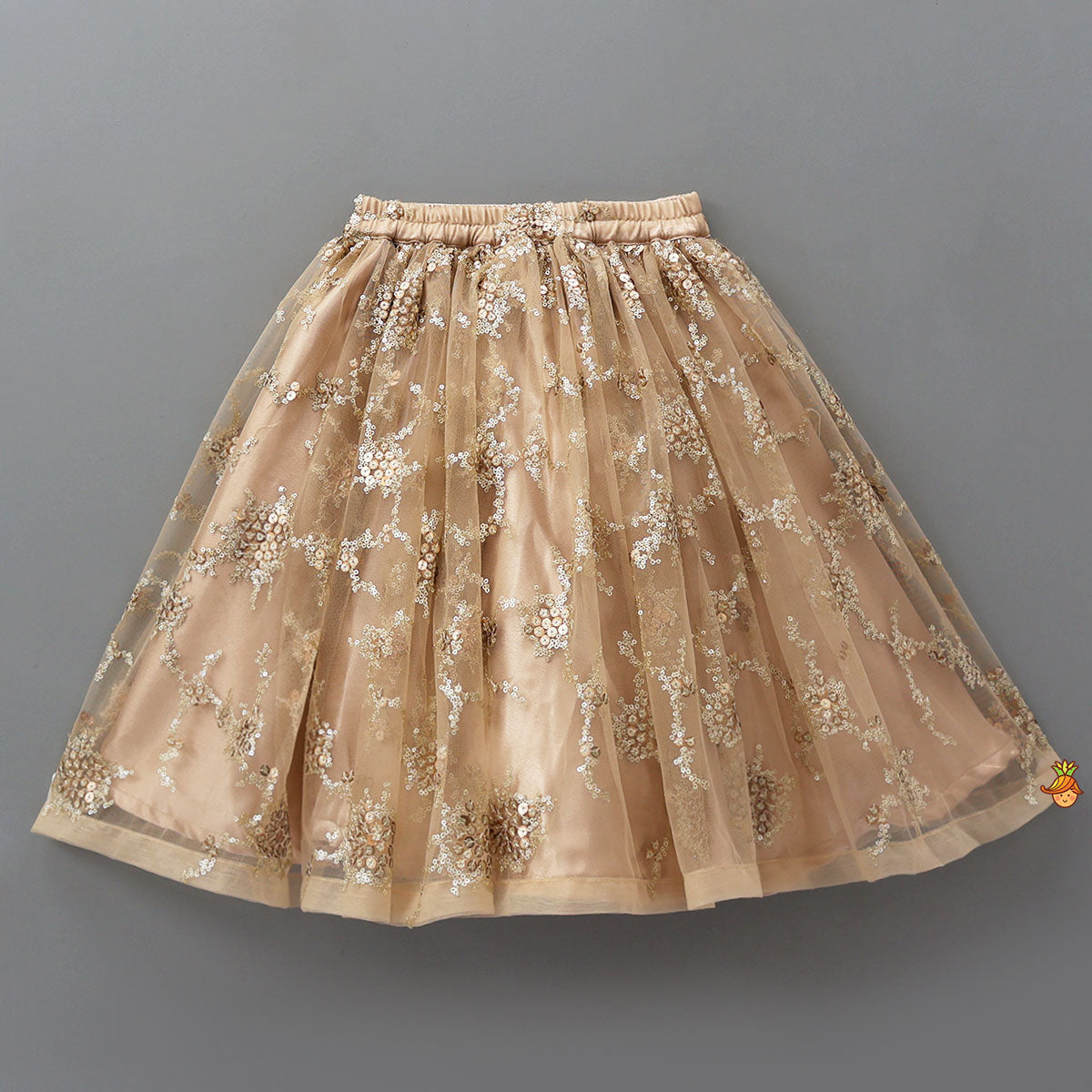 Pre Order: Stylish Front-Cut Crop Top With Lehenga And Dupatta With Hair Clip