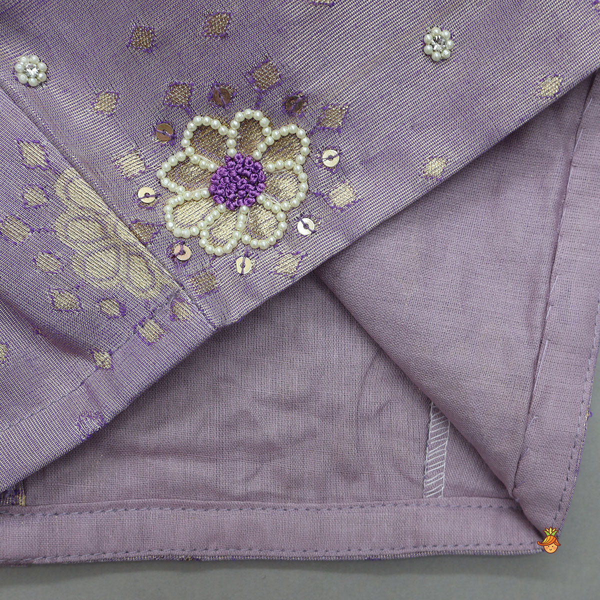 Pre Order: Pleat Detail Sheen Crop Top And Lehenga