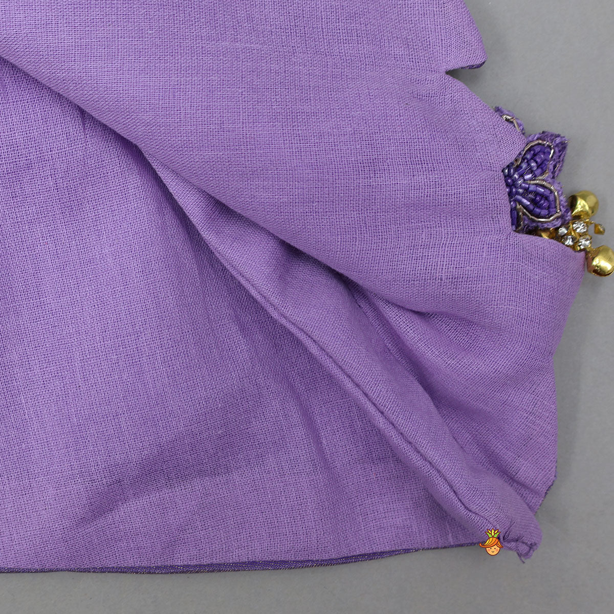 Asymmetric Hem Shimmery Kurti And Lehenga