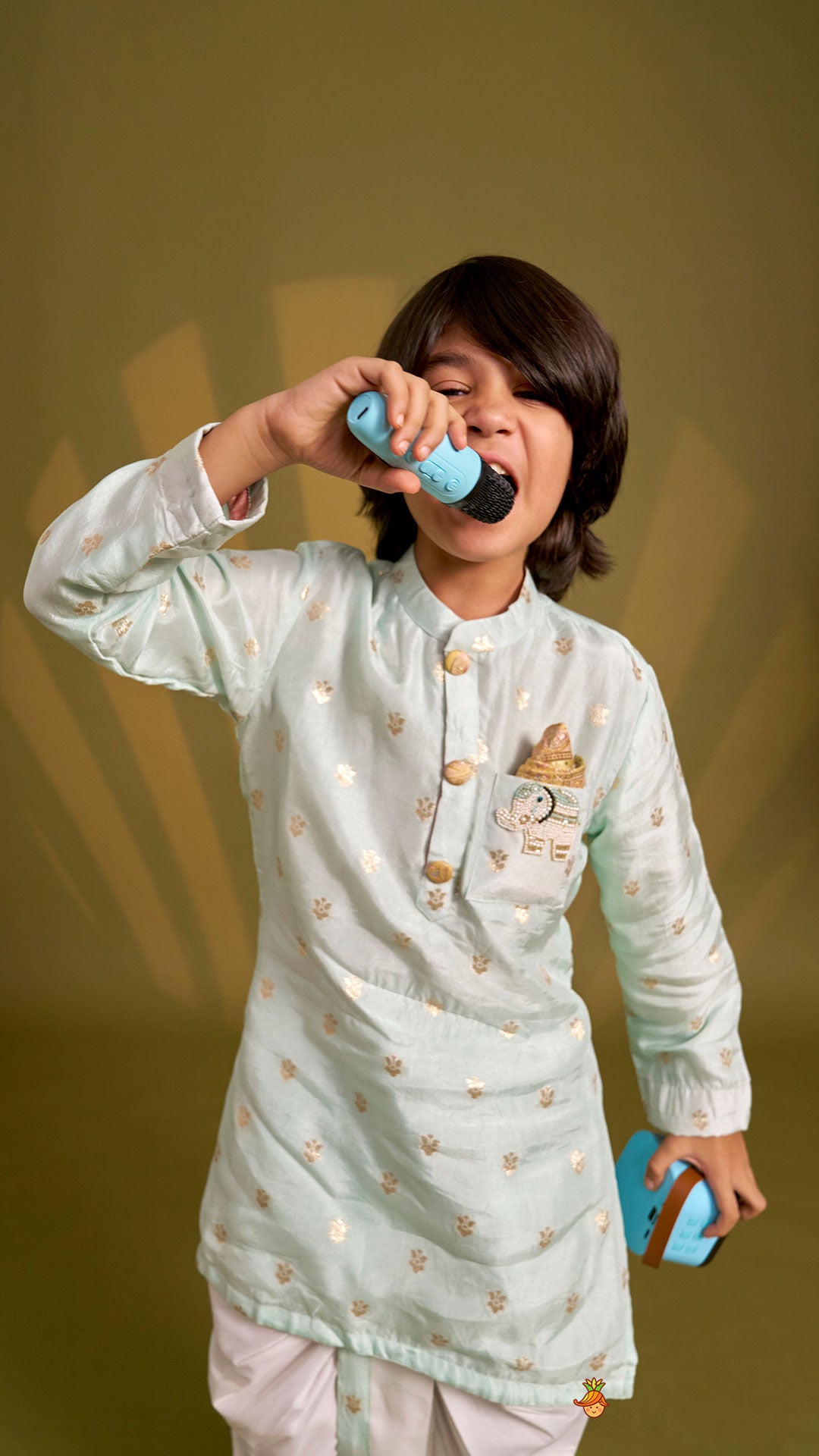 Pre Order: Booti Work Ethnic Kurta And Dhoti