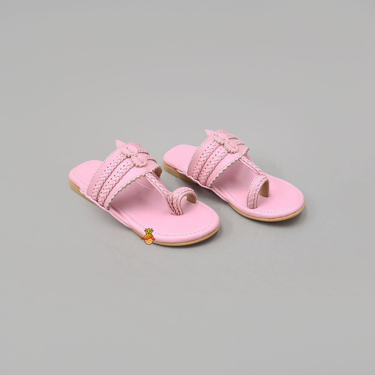 Intricately Braided Kolhapuri Flats