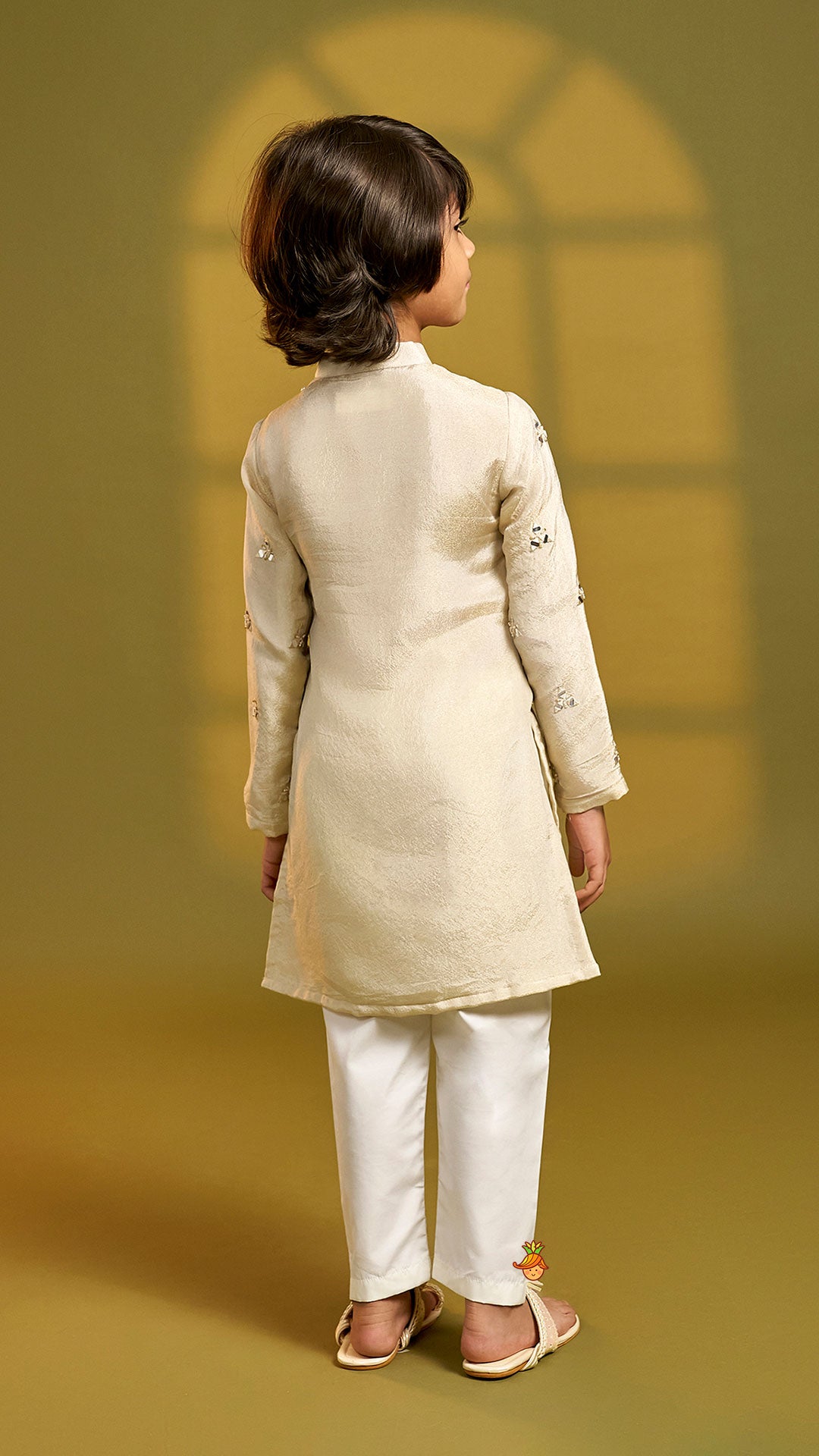 Pre Order: Faux Mirror Work Shimmery Kurta And Pyjama