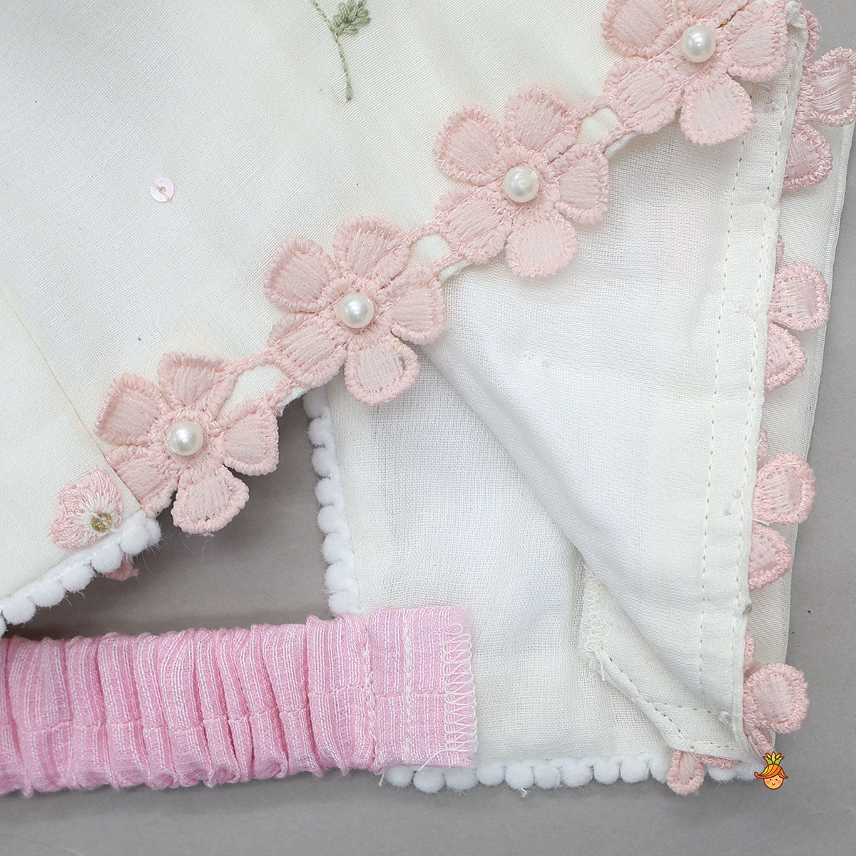Back Knot Detail Crop Top And Lehenga
