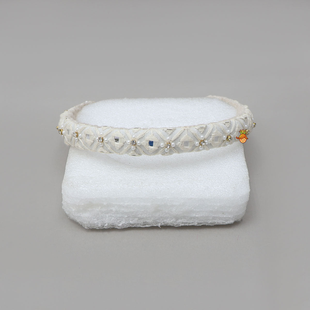 Faux Mirror Work Georgette Hair Band