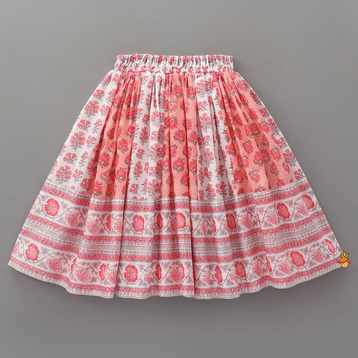 Pre Order: Tie Up Straps Floral Printed Top And Lehenga