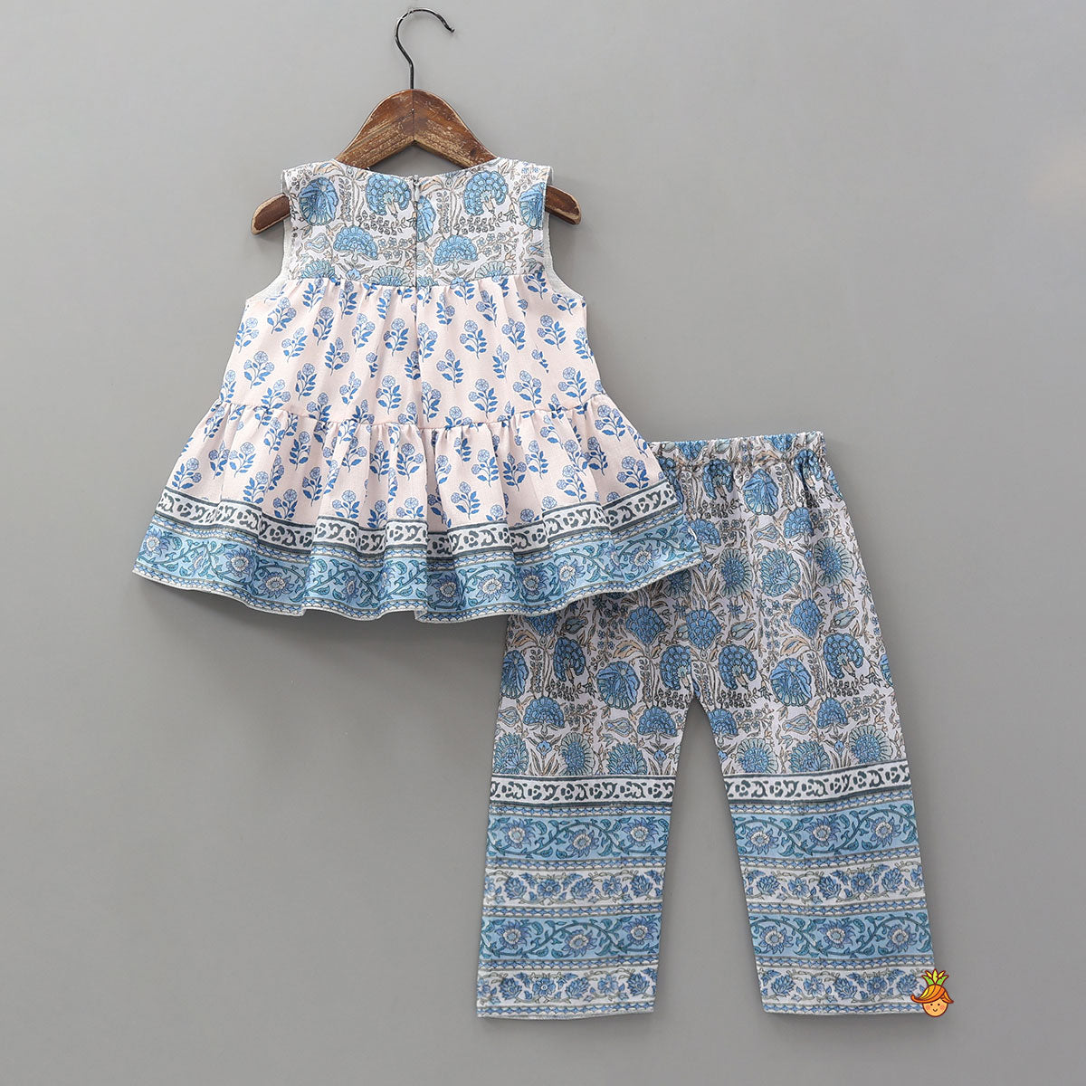 Pre Order: Faux Mirror Lace Work Sleeveless Top And Pant