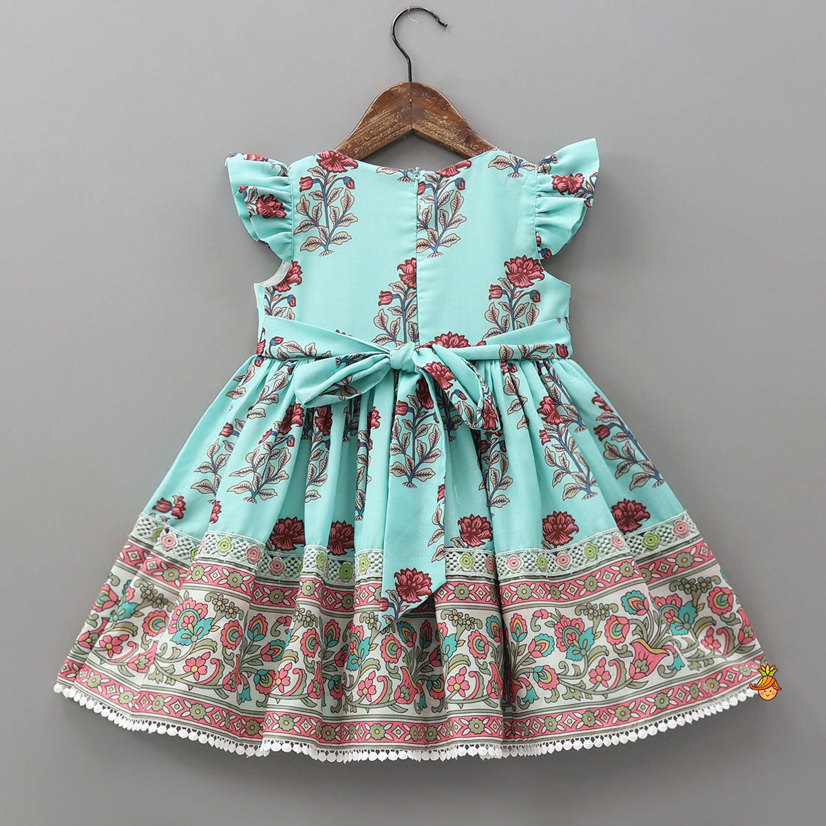 Pre Order: Floral Printed Kurti With Frill Sleeves