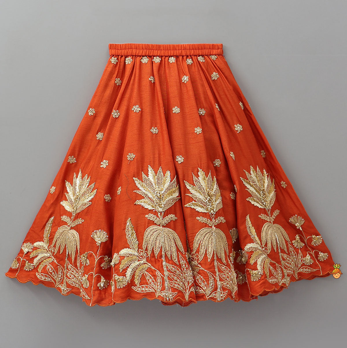 Pre Order: Exquisite Pleated Top With Lehenga And Dupatta