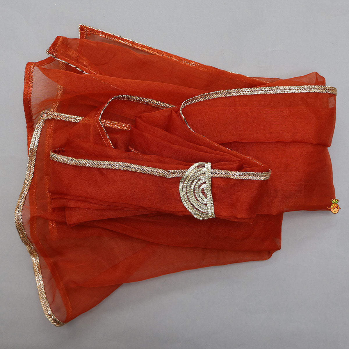 Pre Order: Exquisite Pleated Top With Lehenga And Dupatta