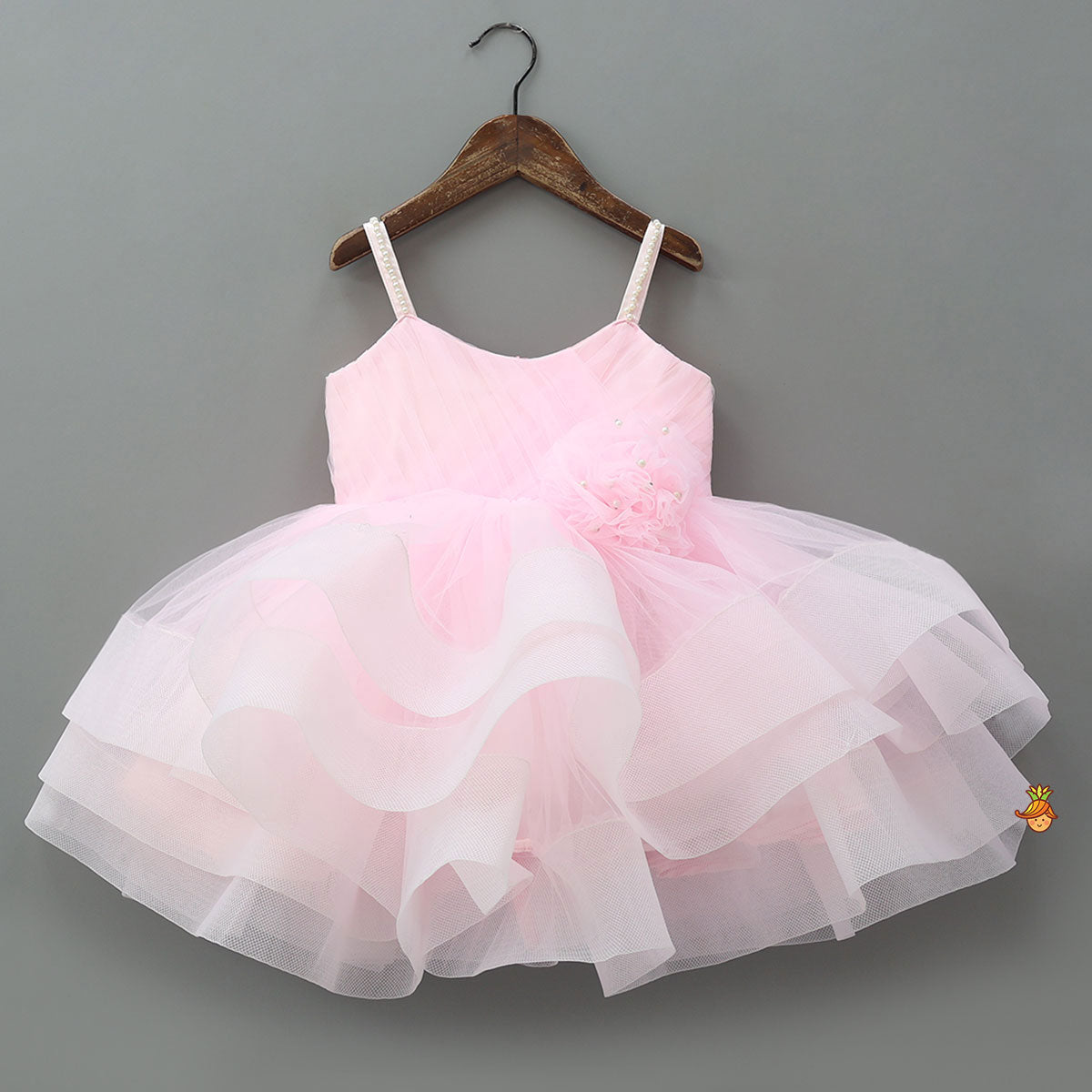 Net Dress And Matching Swirled Bow Headband