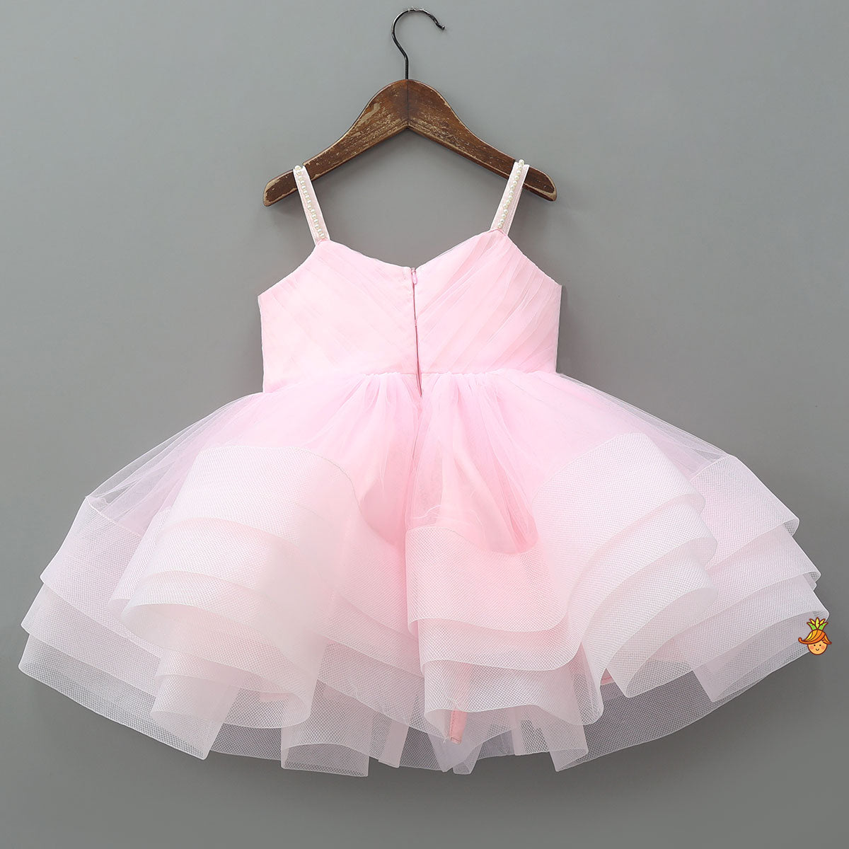 Net Dress And Matching Swirled Bow Headband