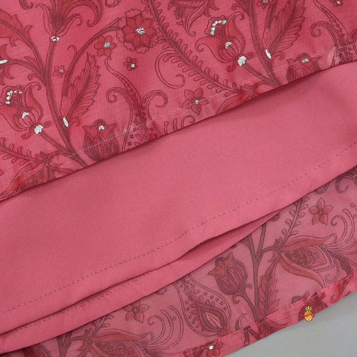 Side String Detailed Top And Lehenga With Matching Dupatta