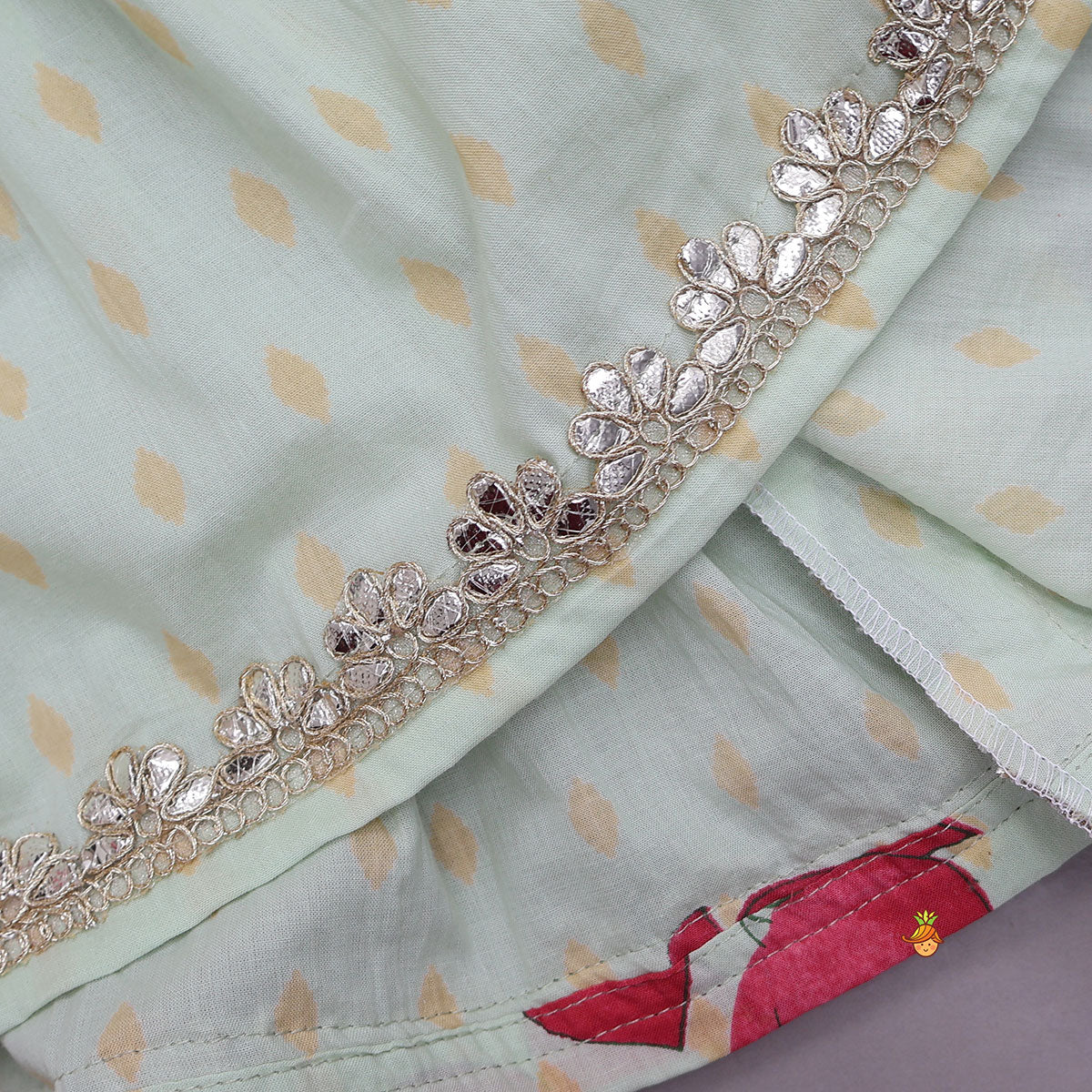 Pre Order: Floral Strappy Peplum Top With Sharara And Dupatta