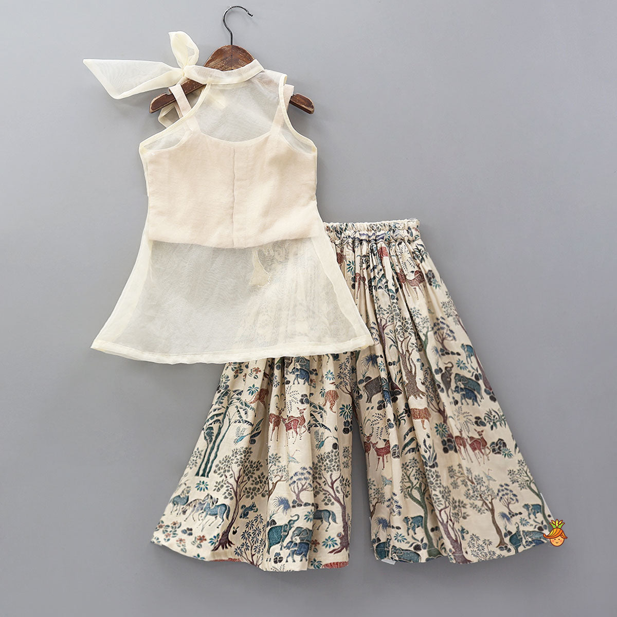 Pre Order: Tree Patchwork Cape With Forest Inspired Palazzo And Top
