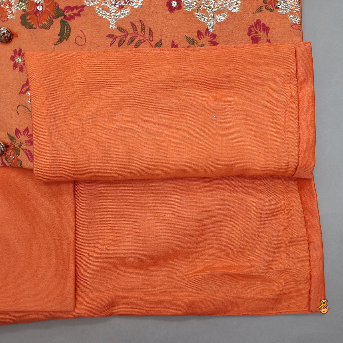 Pre Order: Layered Asymmetric Wrap Kurta With Pyjama