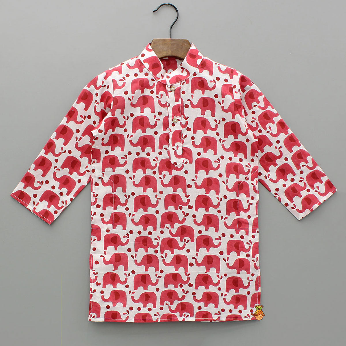 Animal Motif Printed Kurta And Pyjama