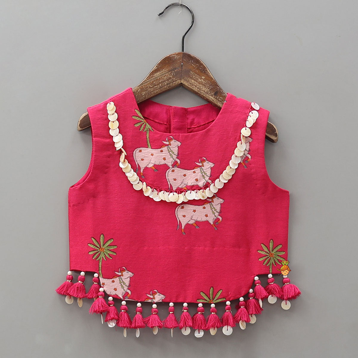Pre Order: Fringe Hem Crop Top And Palazzo