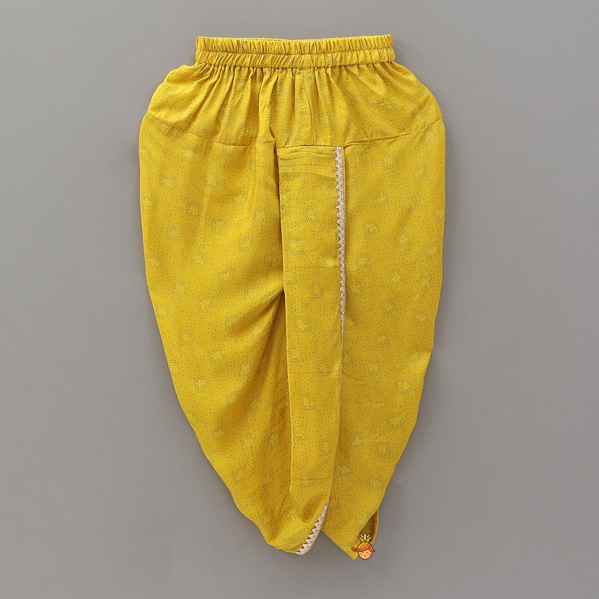 Pre Order: Krishna Embroidered Kurta And Printed Dhoti