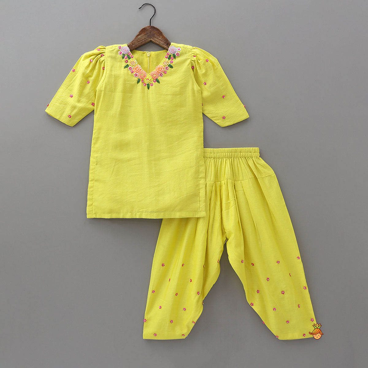 Pre Order: Handcrafted Kurti With Salwar And Dupatta