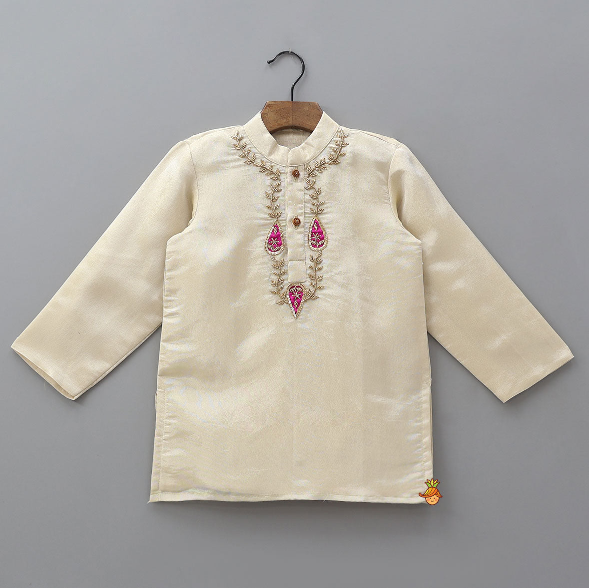 Pre Order: Zari Hand Embroidered Kurta With Afghani Pants