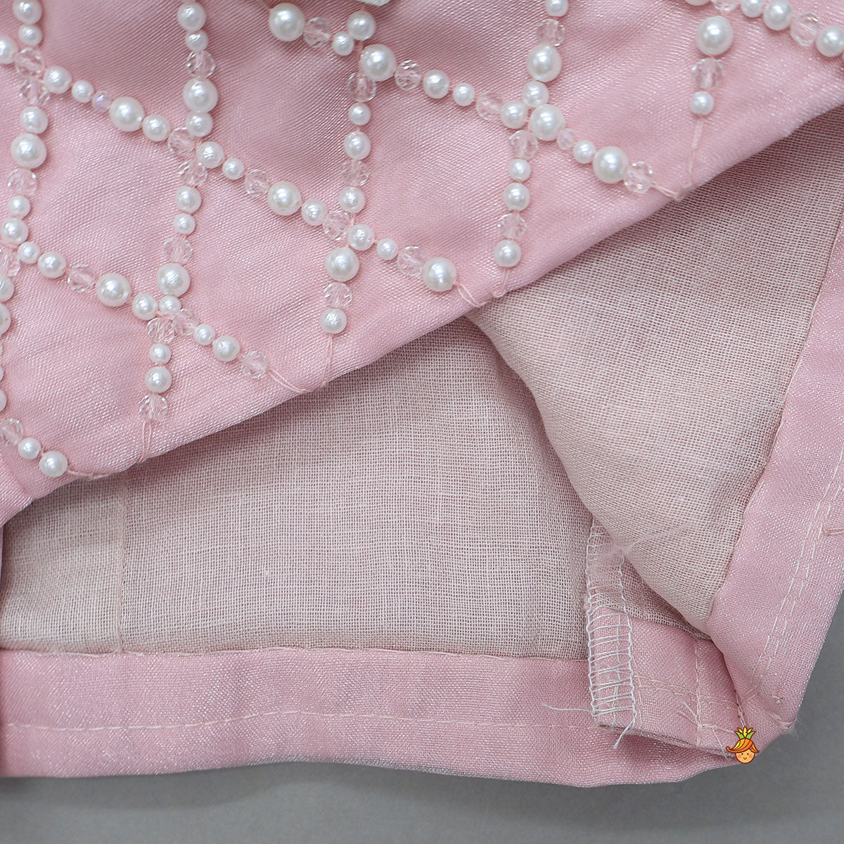 Pre Order: Applique Handwork Crop Top And Ruffle Lehenga With Dupatta