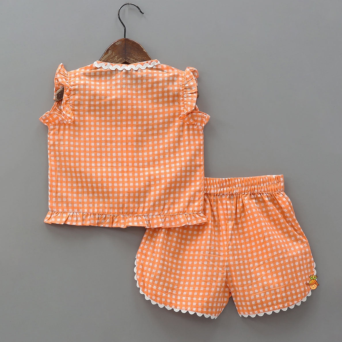 Pre Order: Check Printed Cotton Sleepwear