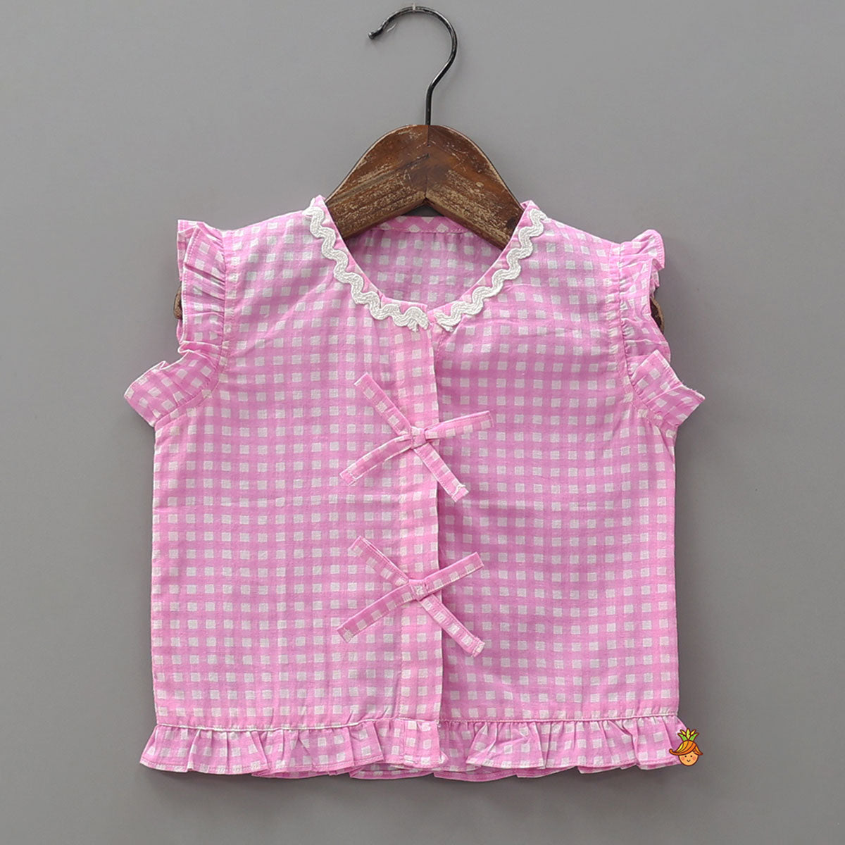 Pre Order: Check Printed Cotton Sleepwear Set