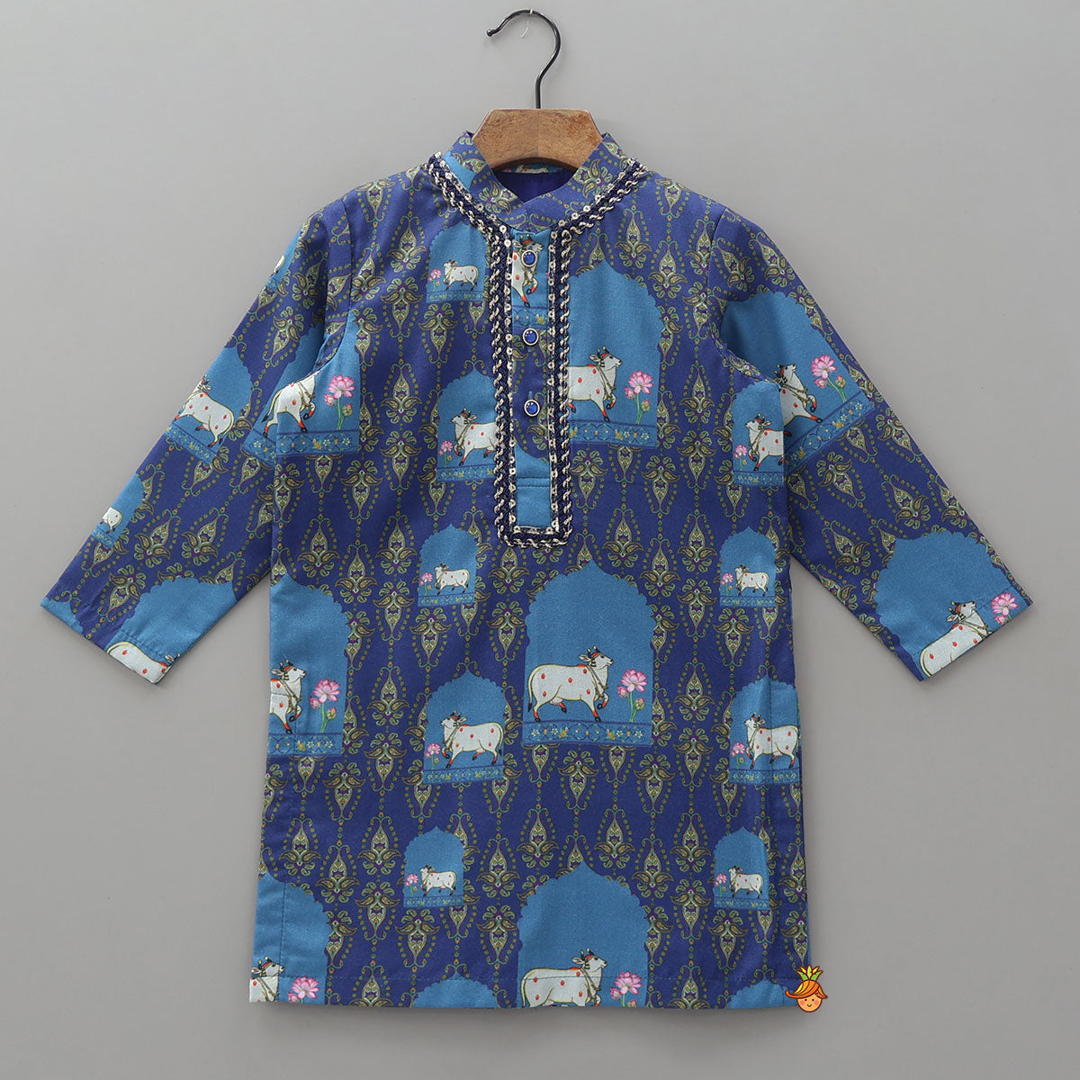 Pre Order: Ethnic Printed Kurta With Pyjama