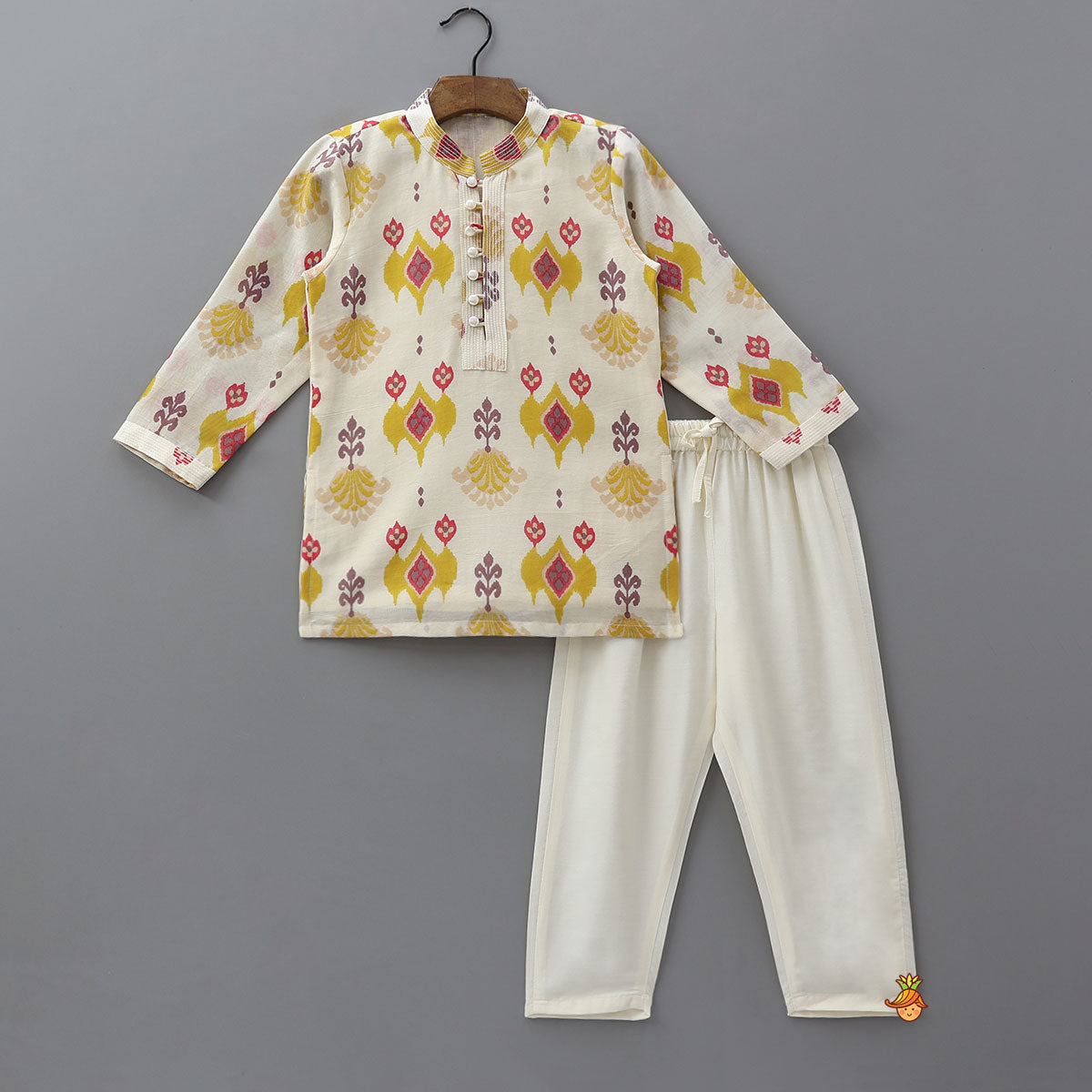 Pre Order: Festive Ikat Inspired Kurta And Pyjama