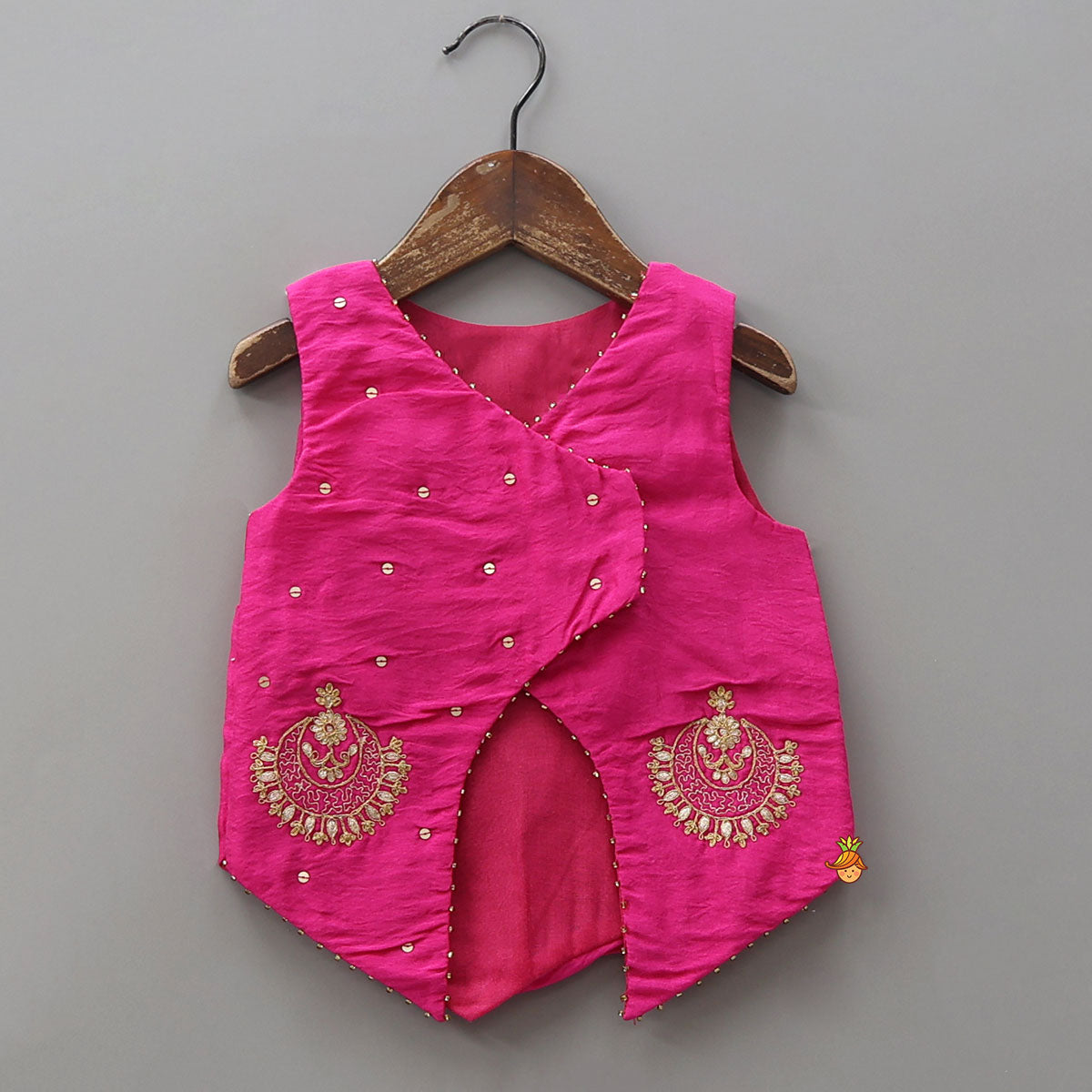 Pre Order: Elegant Embroidered Jacket Style Top And Palazzo