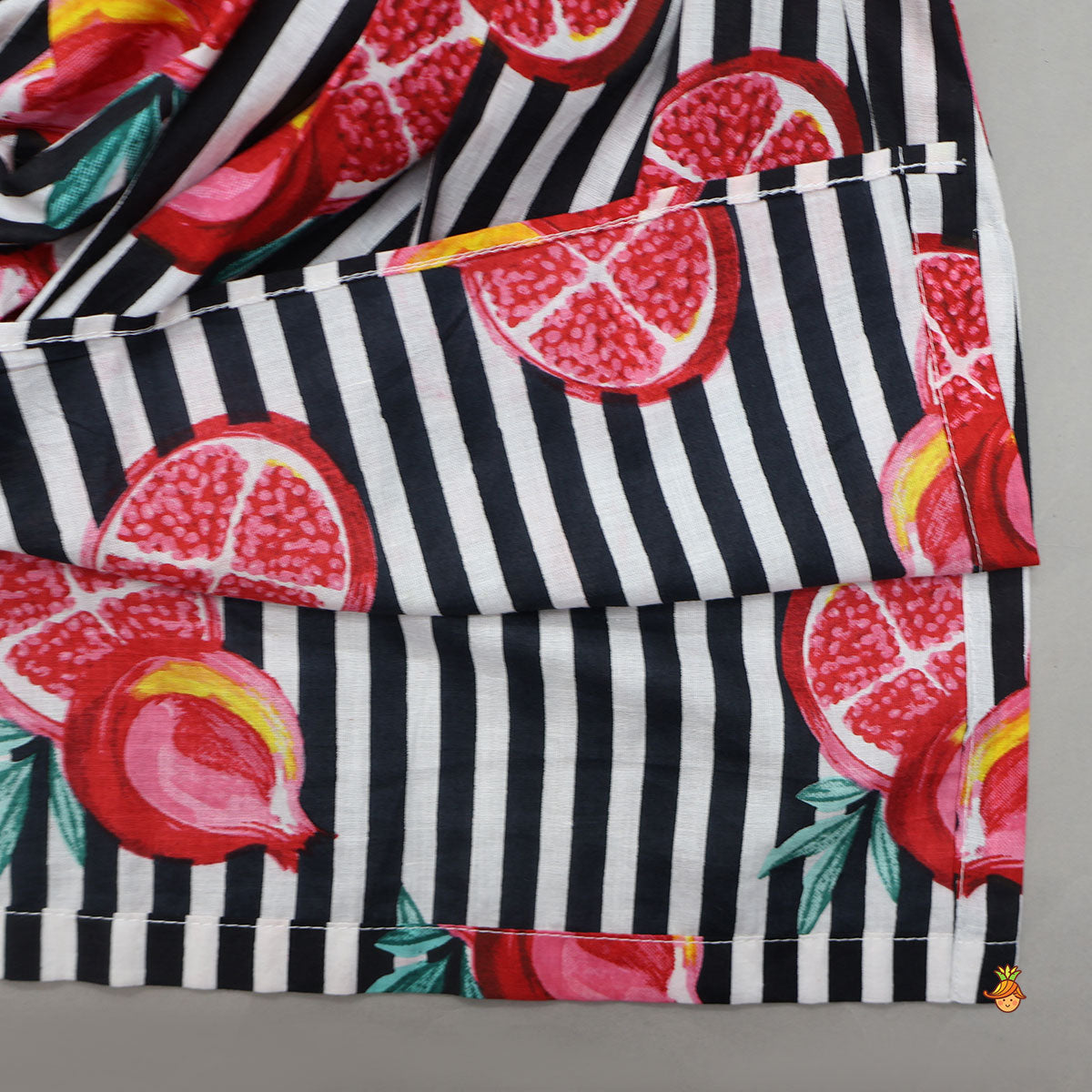 Pre Order: Cowl Style Printed Kurta And Pyjama