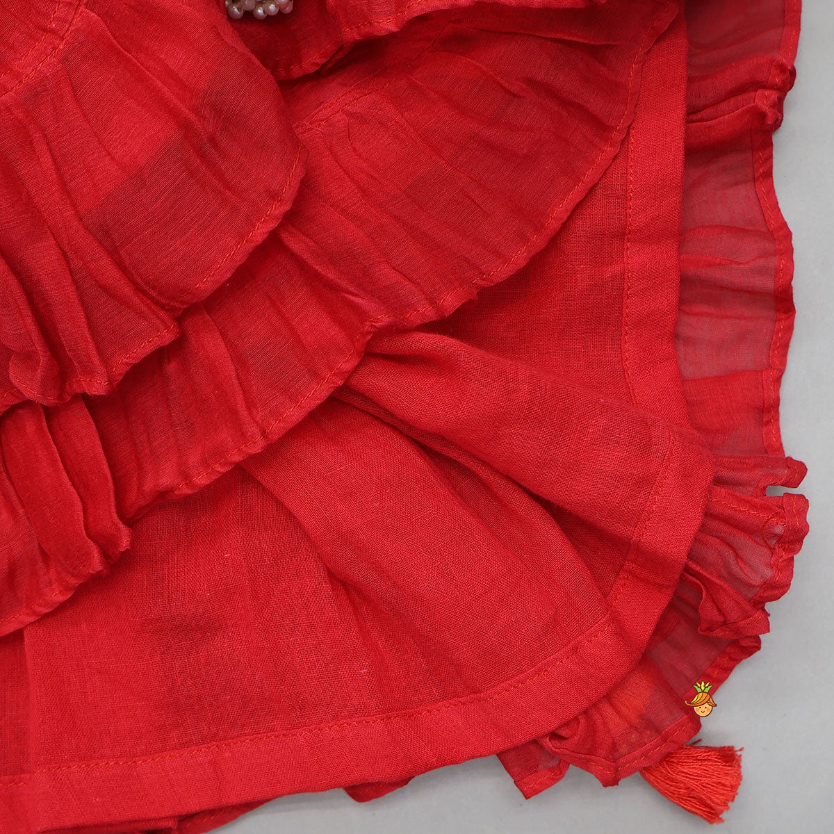 Pre Order: Floral Embroidered Yoke Kurti And Matching Dhoti Pant