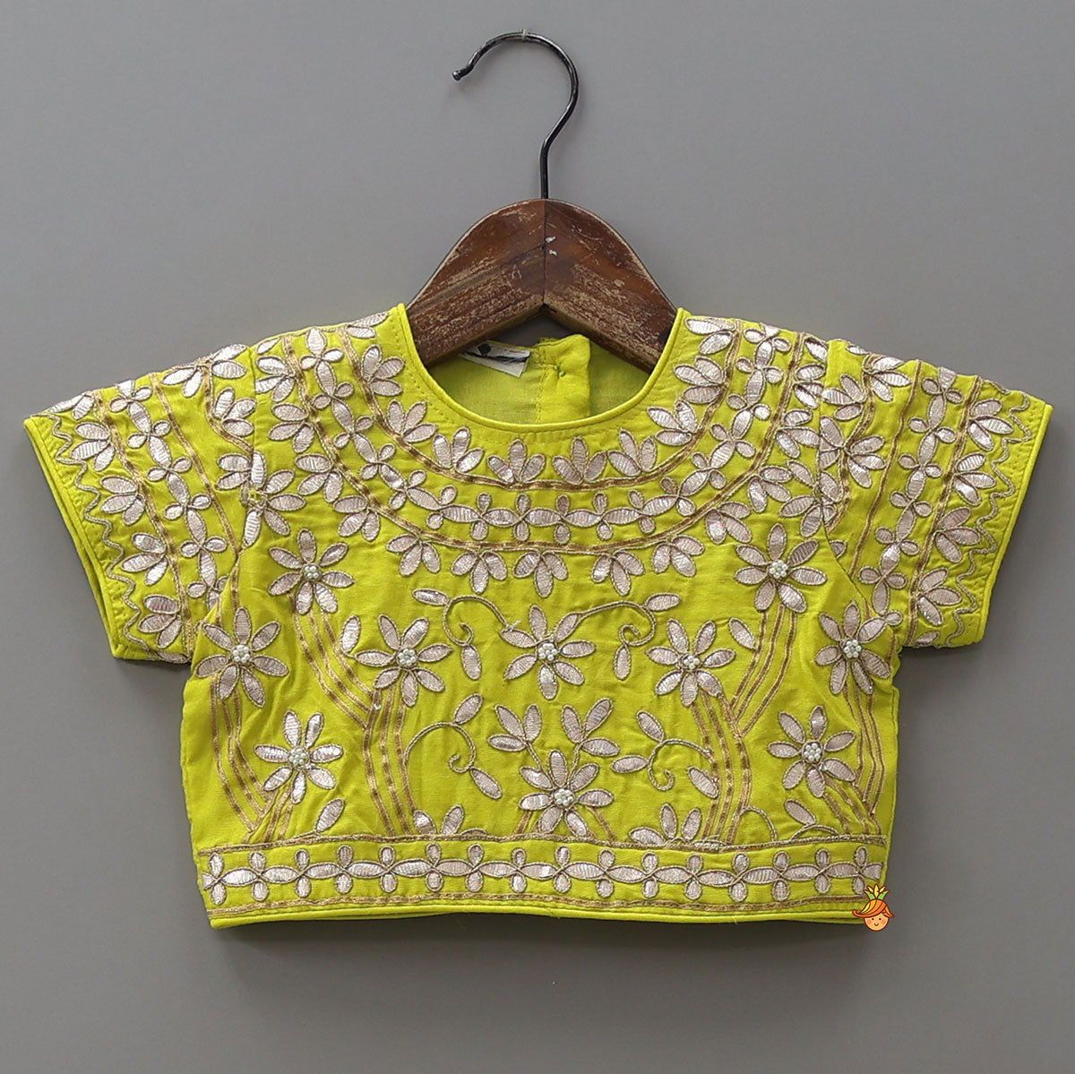 Pre Order: Gota Work Crop Top And Lehenga