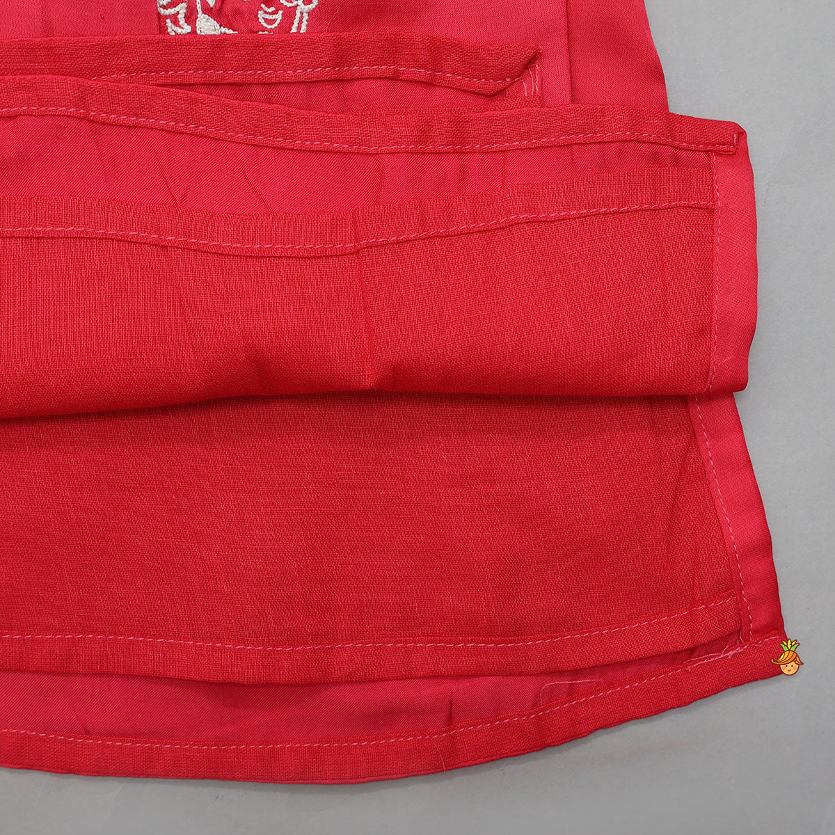 Pre Order: Krishna Motif Embroidered Kurta And Dhoti